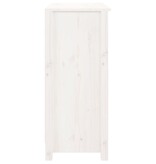 VidaXL Dressoir 70x35x80 cm massief grenenhout wit
