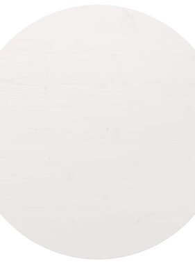 VidaXL Tafelblad Ø90x2,5 cm massief grenenhout wit