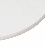 VidaXL Tafelblad Ø90x2,5 cm massief grenenhout wit