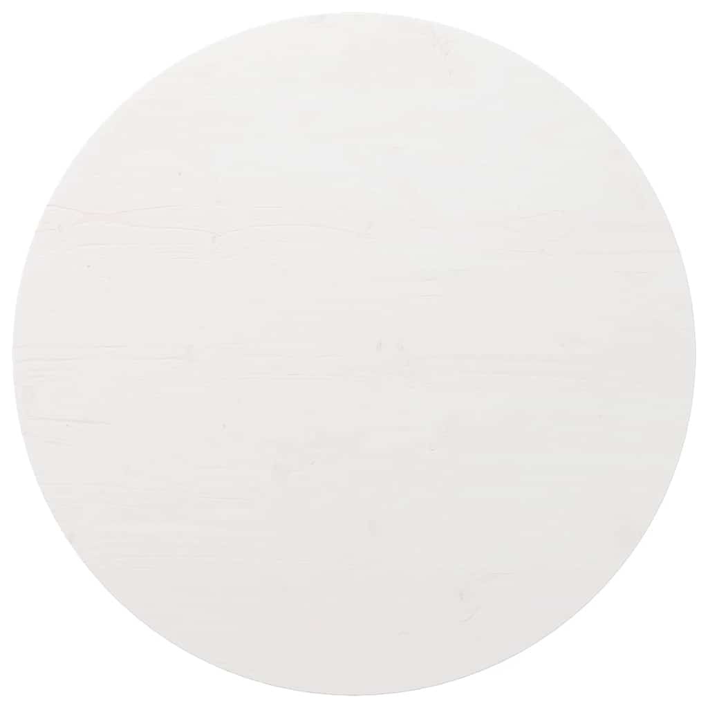 VidaXL Tafelblad Ø80x2,5 cm massief grenenhout wit