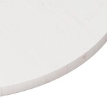 VidaXL Tafelblad Ø80x2,5 cm massief grenenhout wit