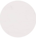 VidaXL Tafelblad Ø60x2,5 cm massief grenenhout wit