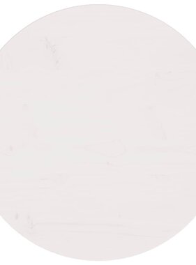 VidaXL Tafelblad Ø60x2,5 cm massief grenenhout wit