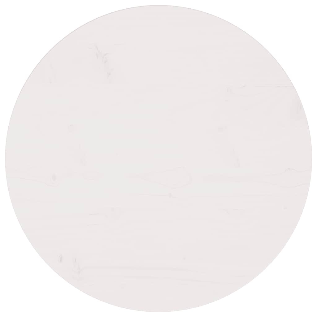 VidaXL Tafelblad Ø60x2,5 cm massief grenenhout wit