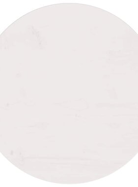 VidaXL Tafelblad Ø50x2,5 cm massief grenenhout wit