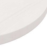 VidaXL Tafelblad Ø50x2,5 cm massief grenenhout wit