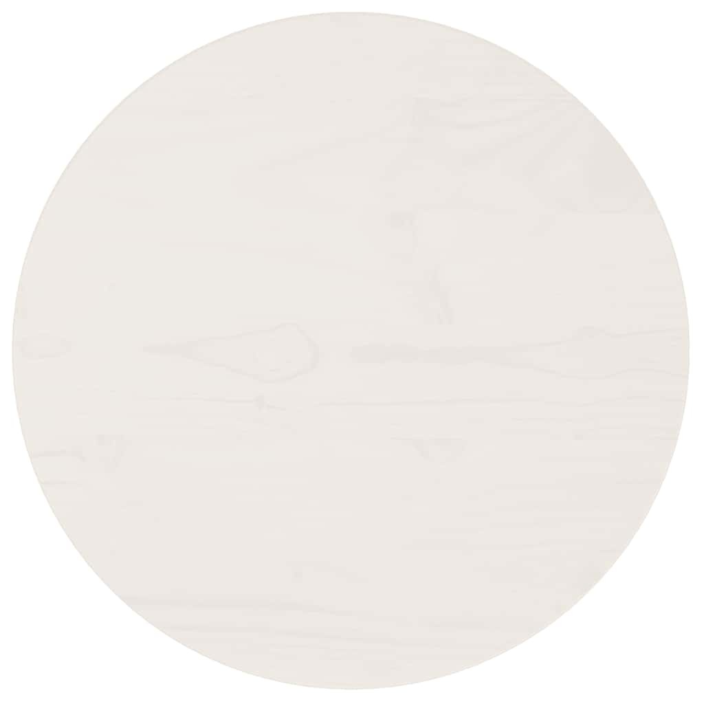VidaXL Tafelblad Ø40x2,5 cm massief grenenhout wit