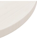 VidaXL Tafelblad Ø40x2,5 cm massief grenenhout wit