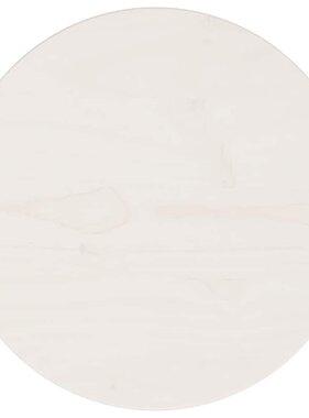 VidaXL Tafelblad Ø30x2,5 cm massief grenenhout wit