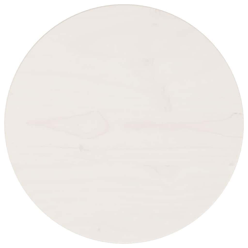 VidaXL Tafelblad Ø30x2,5 cm massief grenenhout wit