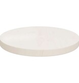 VidaXL Tafelblad Ø30x2,5 cm massief grenenhout wit