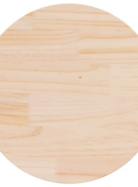 VidaXL Tafelblad Ø60x2,5 cm massief grenenhout
