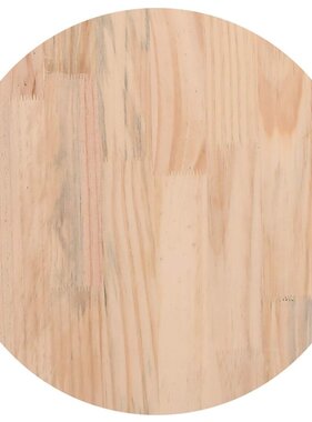 VidaXL Tafelblad Ø40x2,5 cm massief grenenhout