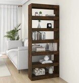 VidaXL Boekenkast/kamerscherm 80x30x198 cm bewerkt hout gerookt eiken