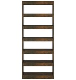 VidaXL Boekenkast/kamerscherm 80x30x198 cm bewerkt hout gerookt eiken