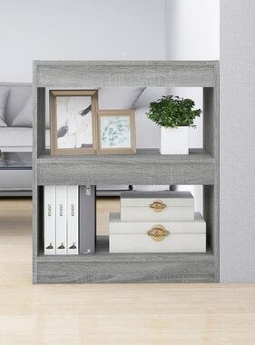 VidaXL Boekenkast/kamerscherm 60x30x72 cm grijs sonoma eikenkleurig