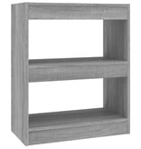 VidaXL Boekenkast/kamerscherm 60x30x72 cm grijs sonoma eikenkleurig