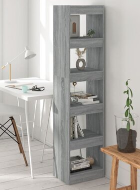 VidaXL Boekenkast/kamerscherm 40x30x166 cm grijs sonoma eikenkleurig