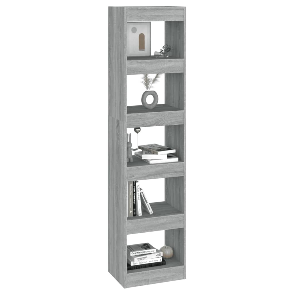 VidaXL Boekenkast/kamerscherm 40x30x166 cm grijs sonoma eikenkleurig