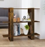 VidaXL Boekenkast/kamerscherm 100x30x87 cm gerookt eikenkleurig