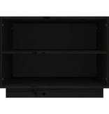 VidaXL Schoenenkast 60x34x45 cm massief grenenhout zwart