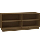 VidaXL Schoenenkast 110x34x45 cm massief grenenhout honingbruin