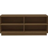 VidaXL Schoenenkast 110x34x45 cm massief grenenhout honingbruin