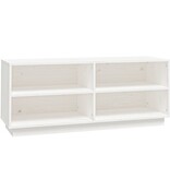 VidaXL Schoenenkast 110x34x45 cm massief grenenhout wit