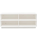 VidaXL Schoenenkast 110x34x45 cm massief grenenhout wit