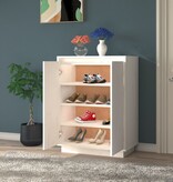 VidaXL Schoenenkast 60x35x80 cm massief grenenhout wit