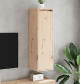 VidaXL Wandkasten 2 st 30x30x100 cm massief grenenhout
