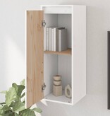 VidaXL Wandkasten 2 st 30x30x80 cm massief grenenhout wit