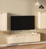 VidaXL Wandkasten 2 st 30x30x80 cm massief grenenhout