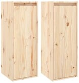 VidaXL Wandkasten 2 st 30x30x80 cm massief grenenhout
