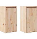 VidaXL Wandkasten 2 st 30x30x60 cm massief grenenhout