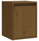 VidaXL Wandkast 30x30x40 cm massief grenenhout honingbruin