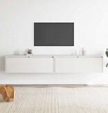 VidaXL Wandkasten 2 st 100x30x35 cm massief grenenhout wit