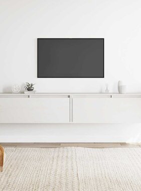 VidaXL Wandkasten 2 st 100x30x35 cm massief grenenhout wit