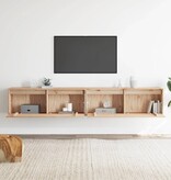 VidaXL Wandkasten 2 st 100x30x35 cm massief grenenhout