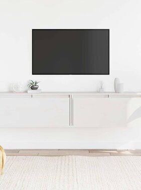 VidaXL Wandkasten 2 st 80x30x35 cm massief grenenhout wit