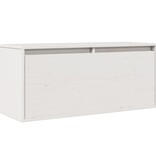 VidaXL Wandkast 80x30x35 cm massief grenenhout wit
