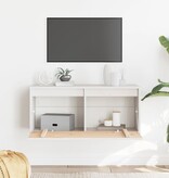 VidaXL Wandkast 80x30x35 cm massief grenenhout wit