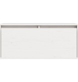 VidaXL Wandkast 80x30x35 cm massief grenenhout wit