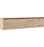 VidaXL Wandkasten 2 st 80x30x35 cm massief grenenhout