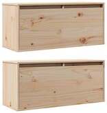 VidaXL Wandkasten 2 st 80x30x35 cm massief grenenhout