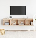 VidaXL Wandkasten 2 st 80x30x35 cm massief grenenhout