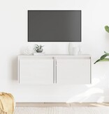 VidaXL Wandkasten 2 st 45x30x35 cm massief grenenhout wit