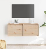 VidaXL Wandkasten 2 st 45x30x35 cm massief grenenhout