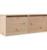 VidaXL Wandkasten 2 st 45x30x35 cm massief grenenhout