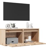 VidaXL Wandkasten 2 st 45x30x35 cm massief grenenhout
